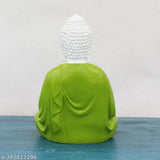 Olive polymarble handcrafted Buddha statue (5.5-inch) - Spiritual home decor or gifting idea with exquisite artistry from India