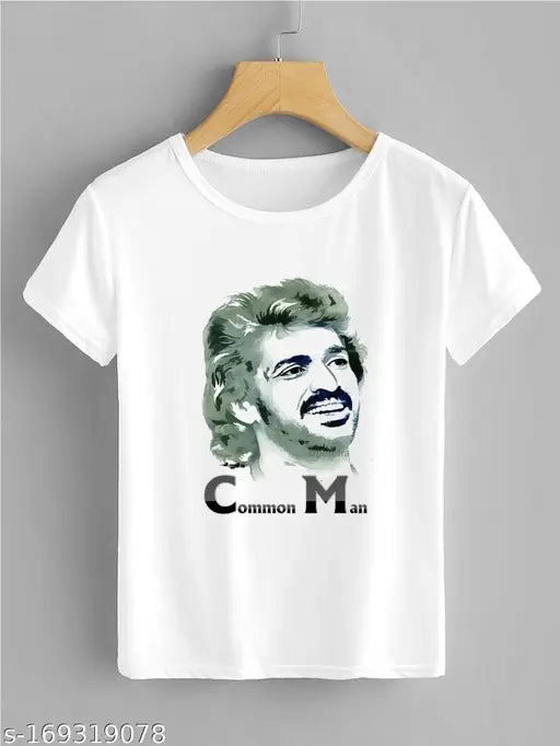 Printed polyester short sleeved t-shirt: Upendra, Uppi, UPP, KPJP T-shirt - T1298, Indian clothing design on chest