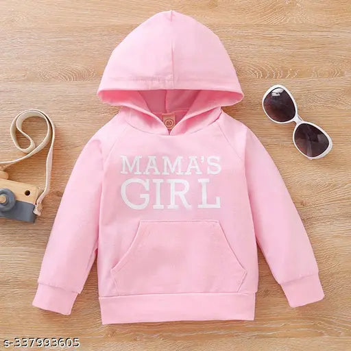 Baby Girl Winter Top Wear Hoodie For Girl/Mama's Girl Print Sweatshirt For Baby Girl
