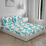 Glace Cotton floral double bedsheet by Nyra Home, 90x100 inches with 6-inch mattress, ideal for adult summer use