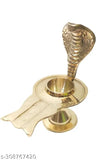 Brass Shivling for pooja, intricately designed Indian brass statue