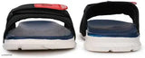 Blue canvas and PVC kids flip flops pack of 1 by Bersache - Durable, waterproof, breathable, slip-resistant footwear for daily wear, perfect for kids aged 4-5 years to 11-12 years. Made in India with comfort sole and air cushion outsoles for shock absorption