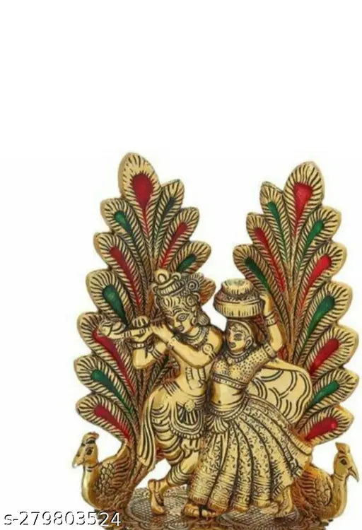 Handcrafted Krishna idol, oxide metal, Indian origin