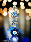 2 Om Evil Eye Hanging for Car Accessories | Turkish Evil Eye Two Om Hanging Ornament for Home Outdoor Car Office