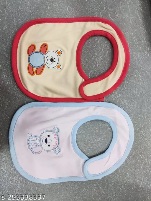 Cotton LAKSHITA CREATIVES kids Hozri bib with waterproof backing, cute printed design for infants during mild winter meals
