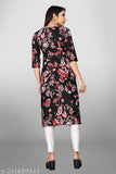 Women's multicolor crepe straight kurti combo set, featuring five pieces in printed design