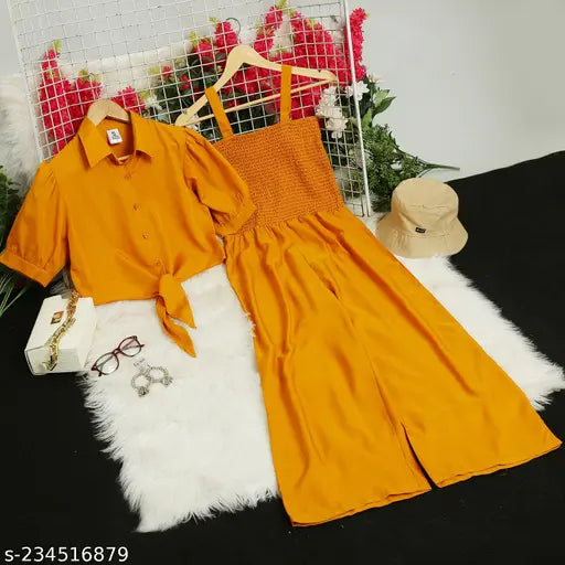 Stylish XXL poly crepe women's jumpsuit set for parties, weddings, or events, as seen in the image