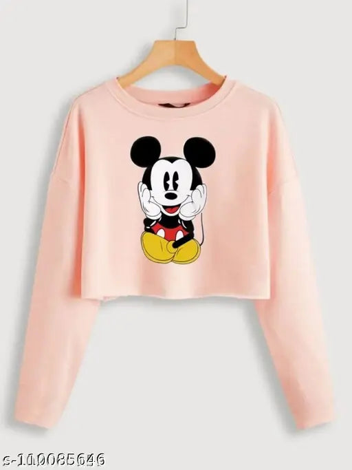 Classic Partywear Women's cotton blend long-sleeved T-shirt, printed design for festive celebrations. S: 18", M: 18", L: 19", XL: 20". Made in India