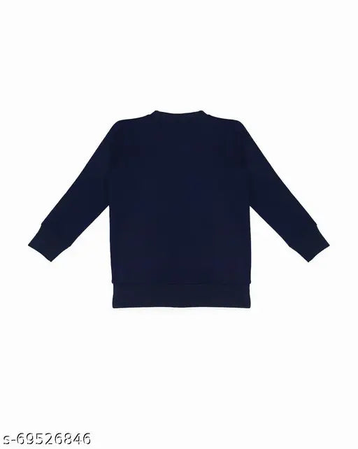 Cotton blend boys sweatshirt, printed with heart rulers and playful dog design for 2-8 year olds, made in India