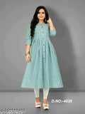 Cotton three-quarter sleeve Adrika Pretty Kurtis, printed combo, vibrant Indian fashion for XS, L (40in bust), XL (42in bust), XXL (44in bust)
