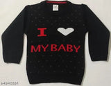 Acrylic embellished sweaters for boys and girls, soft infant wear in 9-12 months size from India