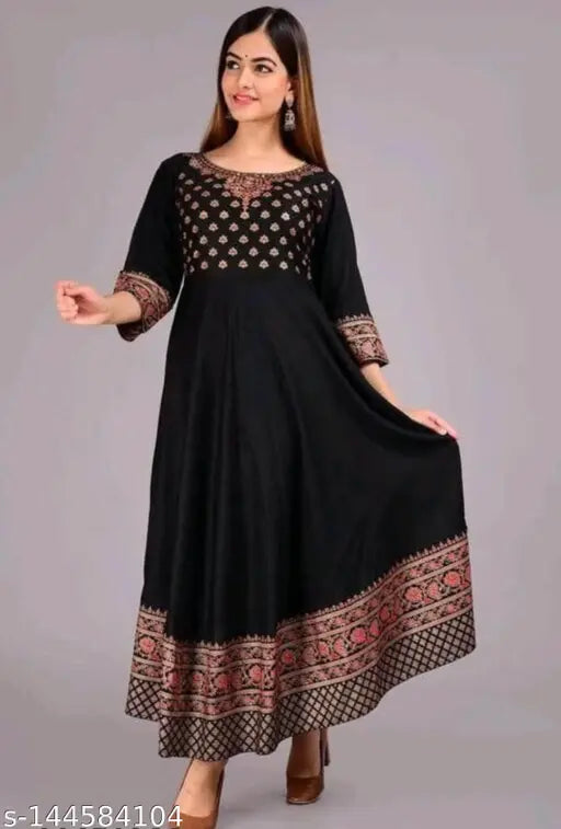 Anarkali kameez in print