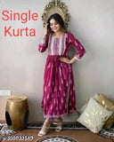 Rayon Singal Kurta, printed combo, three-quarter sleeves, S-XXXL Indian ethnic wear