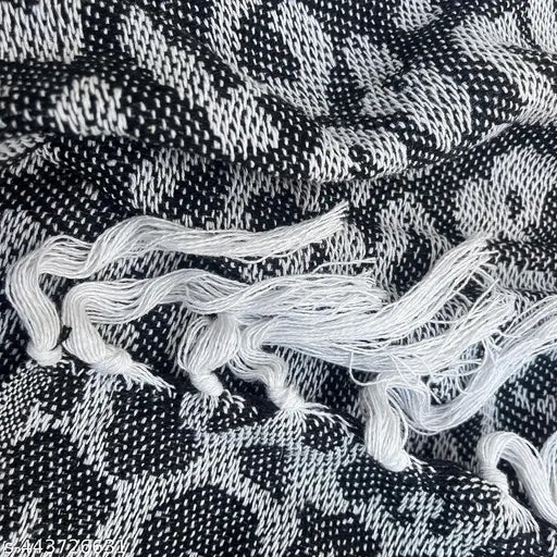 Stitch Weave 100% Cotton Throw Blanket for Couch | Soft | Plush | Warm and Cozy Throw Blanket, Single Layer, Perfect for Bed Couch and Sofa Chair (Mighty Black, 50 x 60 Inches)