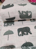 Jaipuri single quilt with elephant and umbrella design