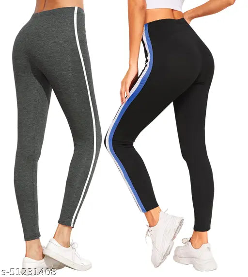 Cotton blend solid-colored women's jeggings/tights/trouser for multiple sizes (26, 28, 30, 32, 34), stretchy and fashionable