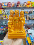 Polyresin Ram Darbar Idol Figure with Ram Laxman Sita & Hanuman Ji, ideal for office and home decor, 10cm x 15cm x 6cm in size