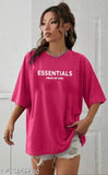 Women oversize pink t-shirt, Essentials brand