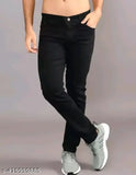 High-quality denim men's black jeans, versatile wardrobe essential, sleek modern look, fits for all preferences