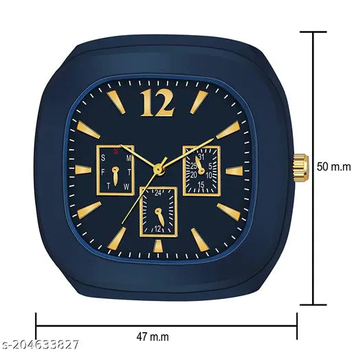 Black PU belt analog watch for kids - versatile design, starry dial, durable silicone band