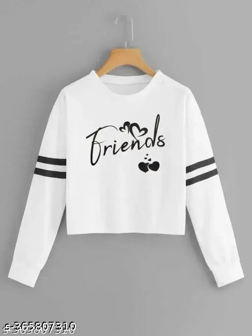 Trendy cotton blend round-neck full sleeve t-shirt, soft & comfortable, available in various colors and prints