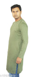 Stylish long kurta, Indian cotton, vibrant color, size L (chest 40 in)