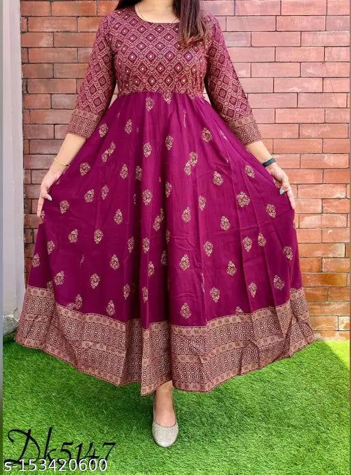 Black anarkali dress with border, women's party wear