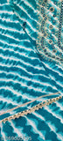 Womens rayon blue Embroidered yokr kurta with lace border