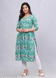 Latest trendy 100 cotton printed Naira cut kurti for women & girls, three-quarter sleeves, S-XXXL sizes