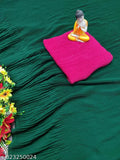 Crush wedding saree blouse, unstitched for women