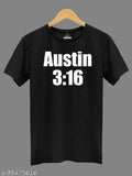 316 premium cotton Steve Austin WWE red & white short sleeves printed t-shirt, casual men's clothing on display