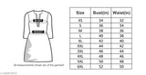 Women's kurta set, size bust-in, in colors white and black, with 3 sizes, price range