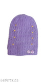 Woolen women's beanie, self-design wool cap, one size, handcrafted from India