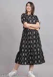 Pure cotton Anarkali kurtis, rayon, short sleeves, printed combo, women's clothing, high fashion, lightweight, India