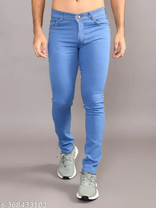 Stylish Latest Men's Denim Jeans, solid color, cotton fabric, L-Zard regular fit - size 28/30/32/34/36/38/40/42, India origin
