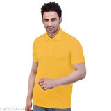 Matty fabric, cotton blend half-sleeve polo t-shirt for men and boys in multiple sizes (S-6XL), comfortable and breathable with pocket and bottom neck collar, perfect for various occasions, made in India