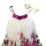 Cotton blend sleeveless printed dress for girls, vibrant pattern on Indian-made outfit