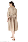 Cotton blend straight frock dress with three-quarter sleeves, printed combo, perfect for daily wear and office use. XL size, bust 46 in, length 42 in - Indian craftsmanship for contemporary style