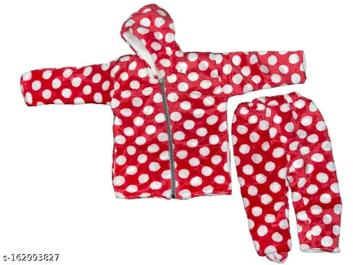 Soft wool hoodies for kids in printed net design - Indian made
