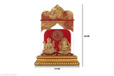 Handcrafted Indian Laxmi-Ganesh idol set for home, car, or office, featuring intricate design and Hindu God imagery
