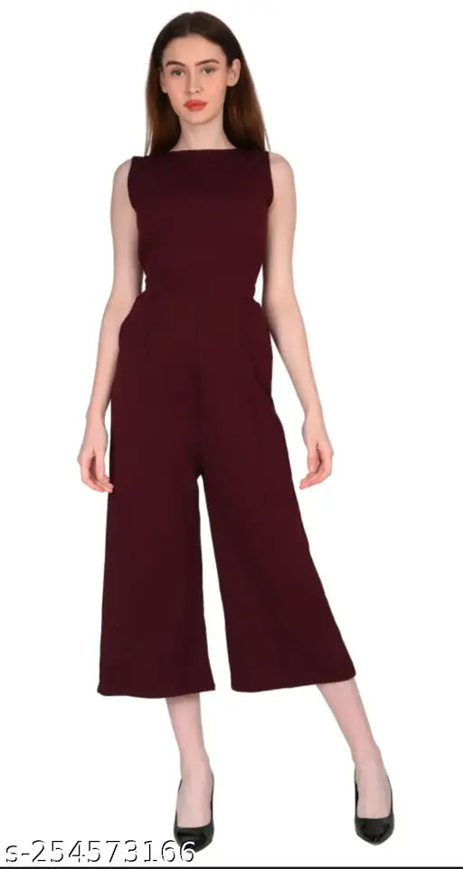 Stylish cotton blend tiger-style jumpsuit for women and girls, solid pattern perfect for party wear