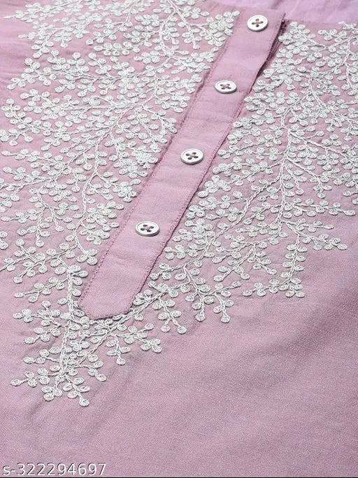 Pink chanderi silk kurta with dupatta and trousers, VESH brand