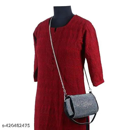 Silver rhinestone crossbody bag for women with a chic, stylish design