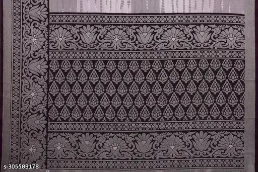 Chiffon Brasso saree by Balaji, featuring zari woven pattern and running blouse, India