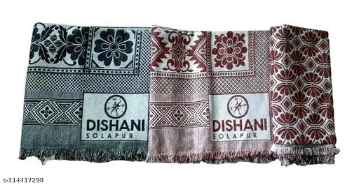 Abstract pattern, premium cotton Dishani Solapur blanket chadar pack of 2 (60x90), classic Indian design