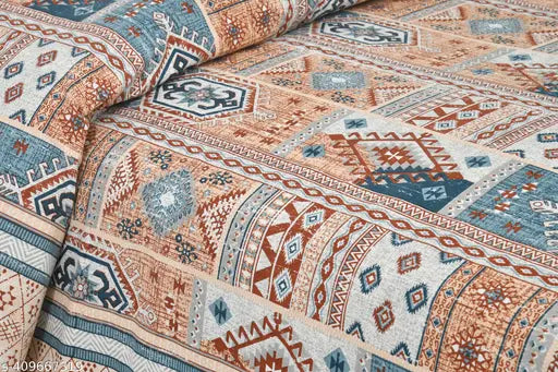 High-quality cotton Nakshatra theme double bed sheets, 108x108 with ethnic motifs, 2 pillow covers, ideal for adults, made in India