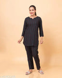 Women's rayon print nighties, comfortable and casual pyjamas for work-from-home, India origin