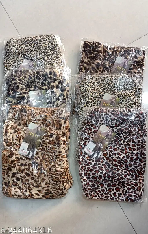 Tiger print lower waist trousers, set of 2