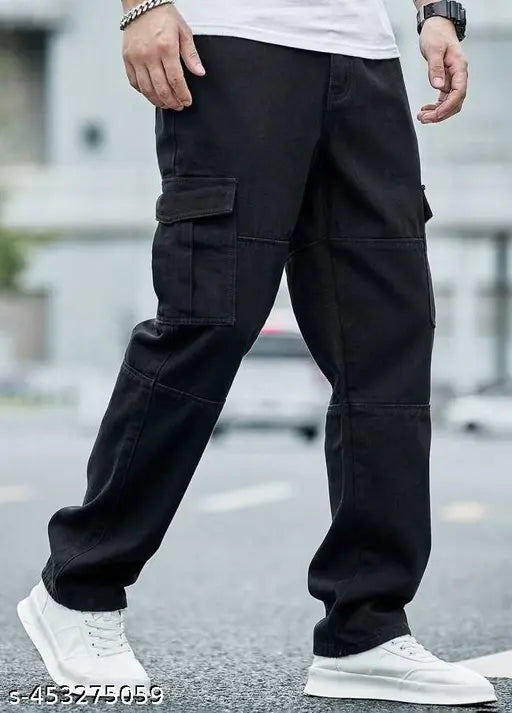 Black pants with six pockets