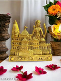 Oxide metal Ram mandir idol, 2 cm x 21 cm x 21 cm from Shri Ram Mandir Ayodhya model - Indian temple decor